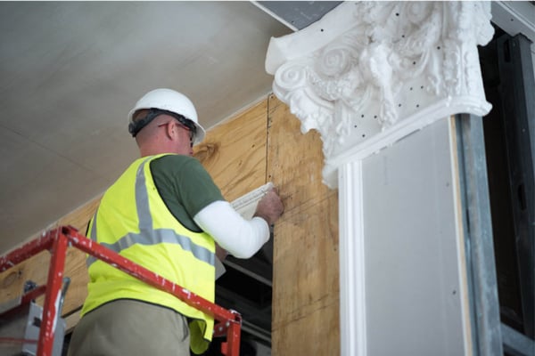 contractor working on a historic renovation project