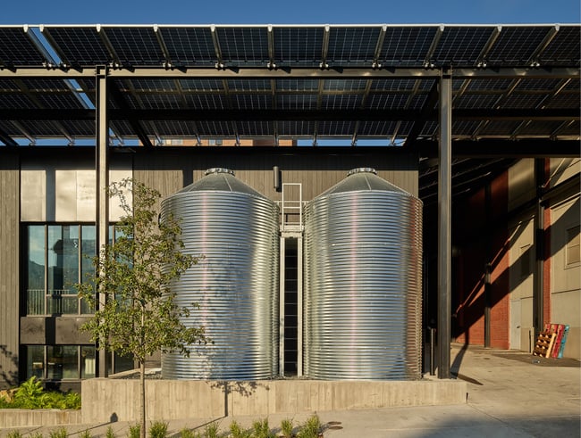 water cisterns outside the Stanley Center for Peace and Security
