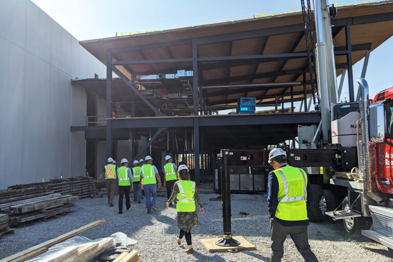 construction team on a building site