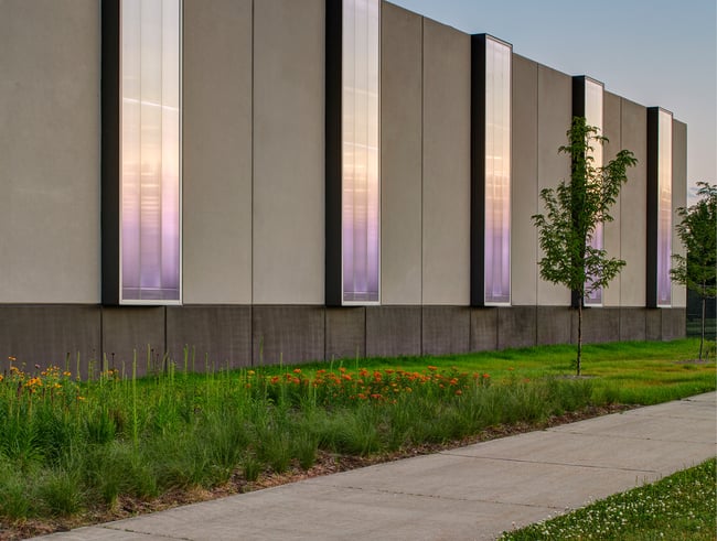 native plantings outside Iowa City Public Works