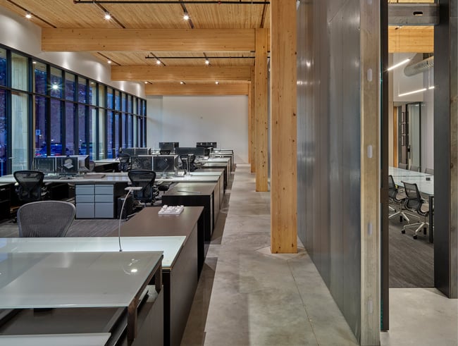 commercial-grade workstations in an office