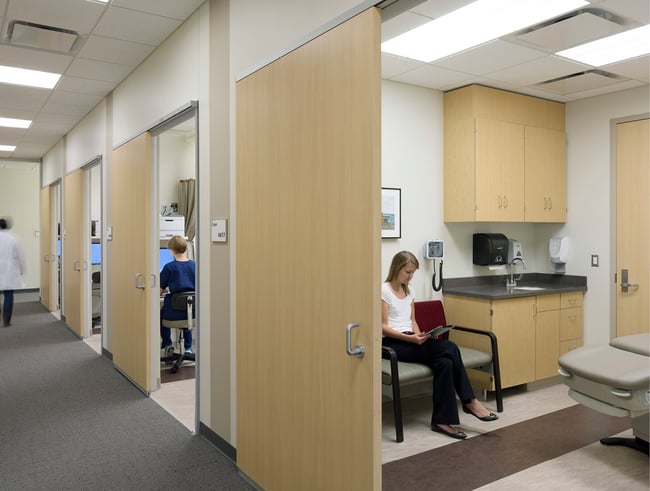 linoleum flooring in a hospital