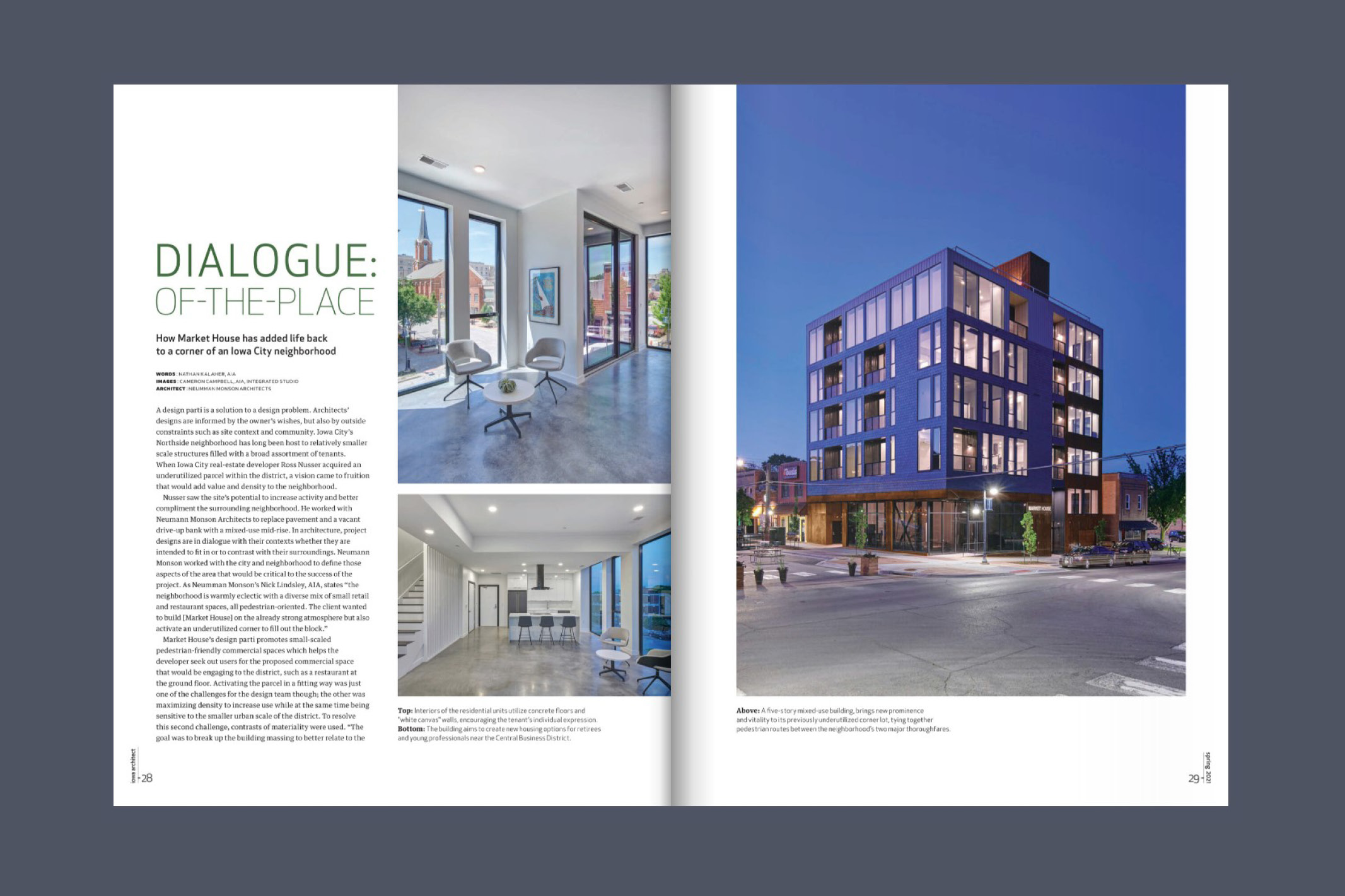 Market House featured in Iowa Architect Magazine