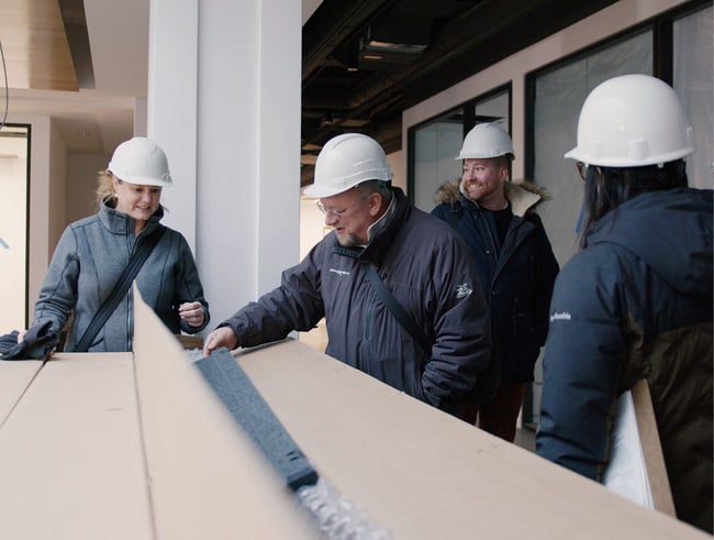 architect on a construction site visit
