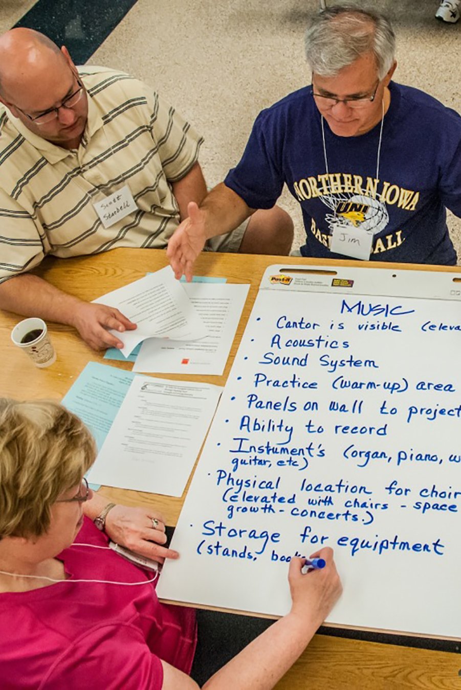 People in a site planning workshop, an architectural design service