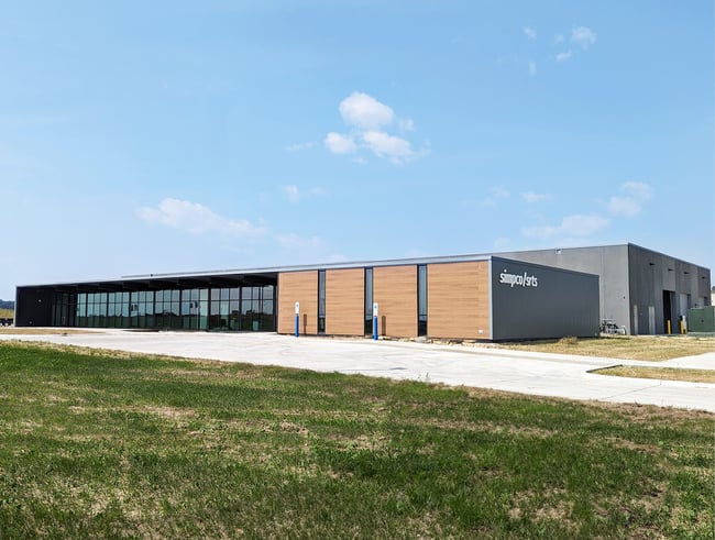 construction image showing the exterior of the SIMPC/SRTS facility