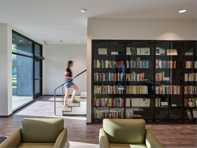 library space in the UI Non Fiction Writing Building