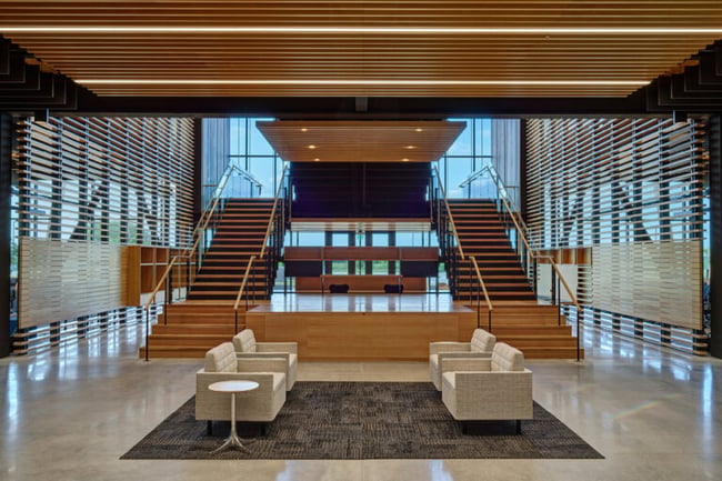 staircase at Kreg Tool's headquarters