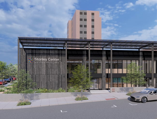 rendering of the Stanley Center for Peace and Security, a Living Building 